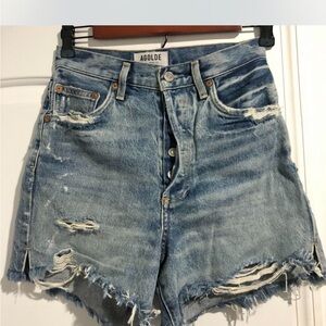 AGOLDE Parker Vintage Style Cut Off Denim Shorts